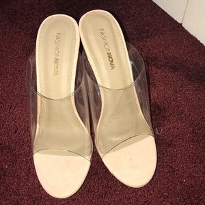 Fashion nova clear heels